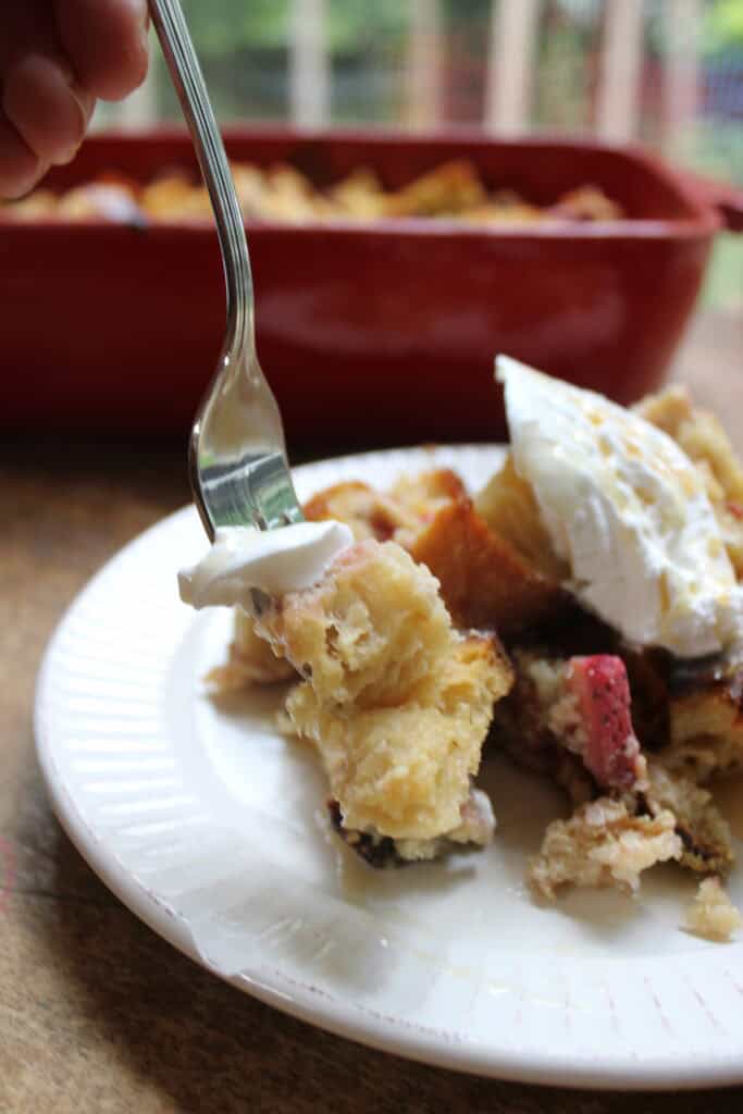 Strawberry Ricotta French Toast Casserole
