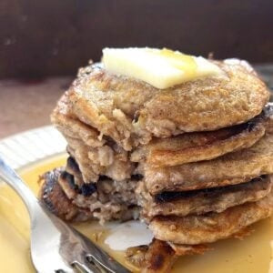 Long Fermented Banana Oatmeal Pancakes