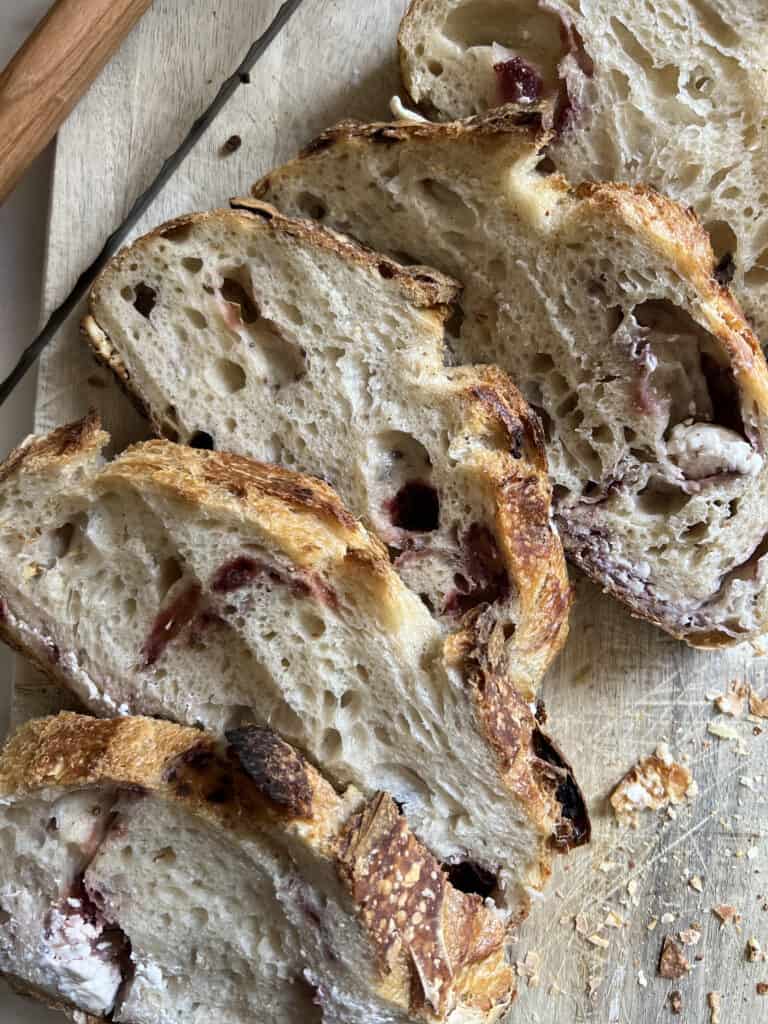 Strawberries 'n Cream Sourdough Loaf