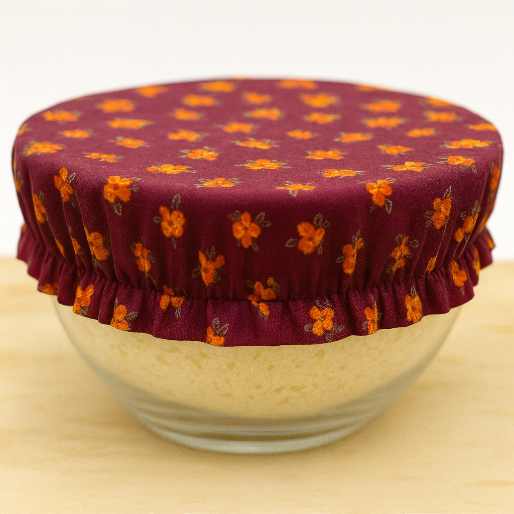 Reversible Bowl Cover – Autumn Plaid & Blooms