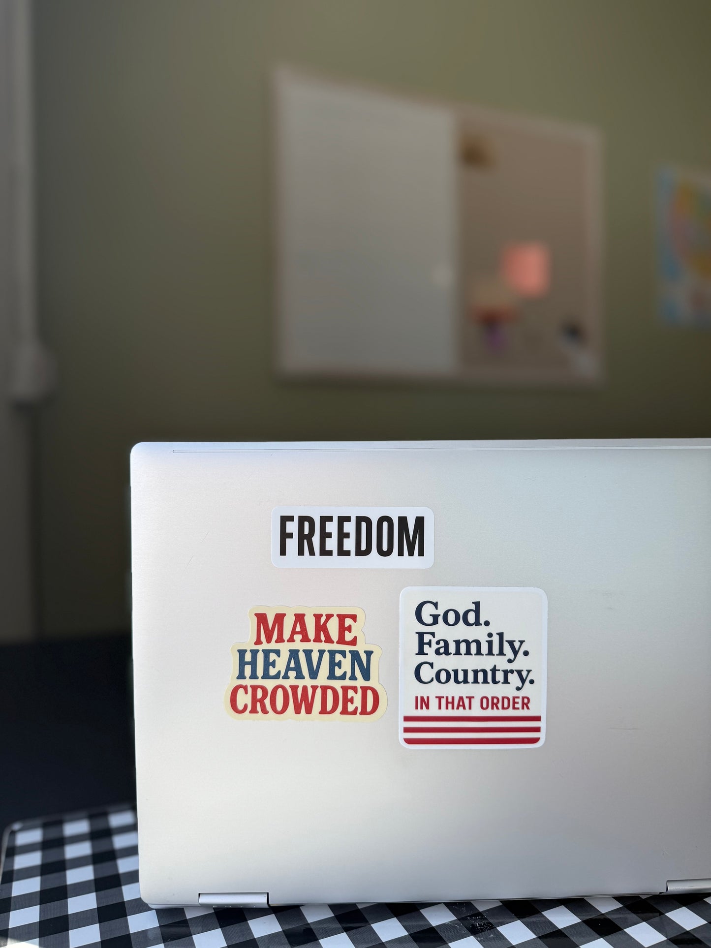 FREEDOM | Make Heaven Crowded | God. Family. Country. In that Order. Sticker Pack (3)