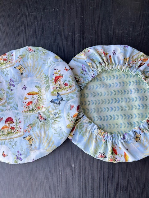 Spring Mushroom & Butterfly Bowl Cover