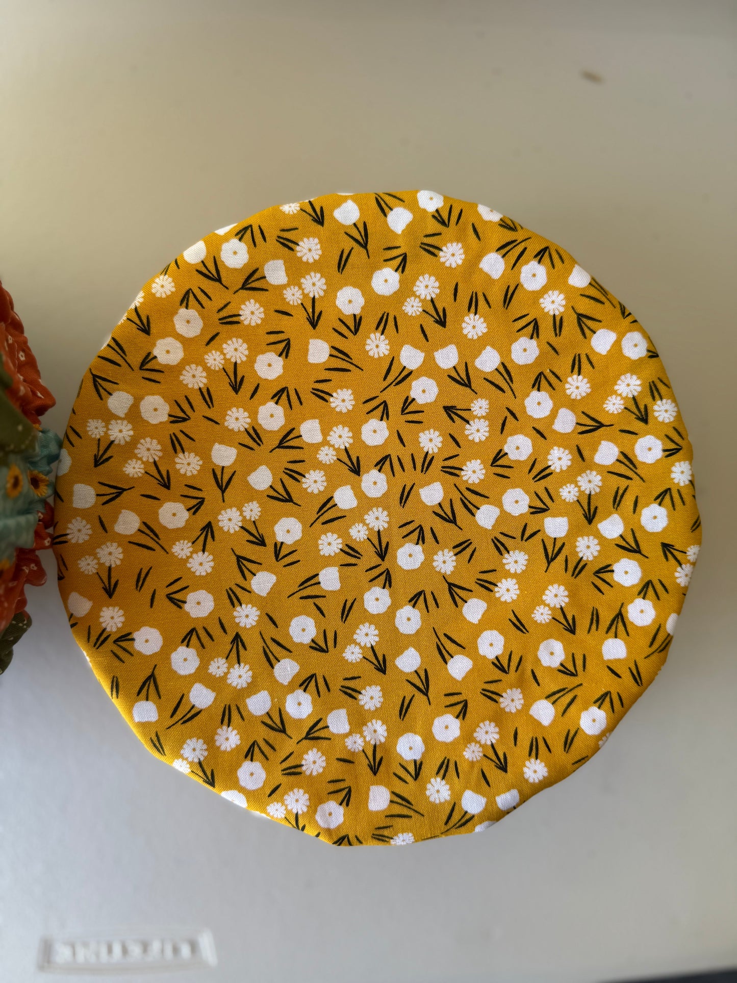 Reversible Cotton Bowl Cover – Autumn Patchwork