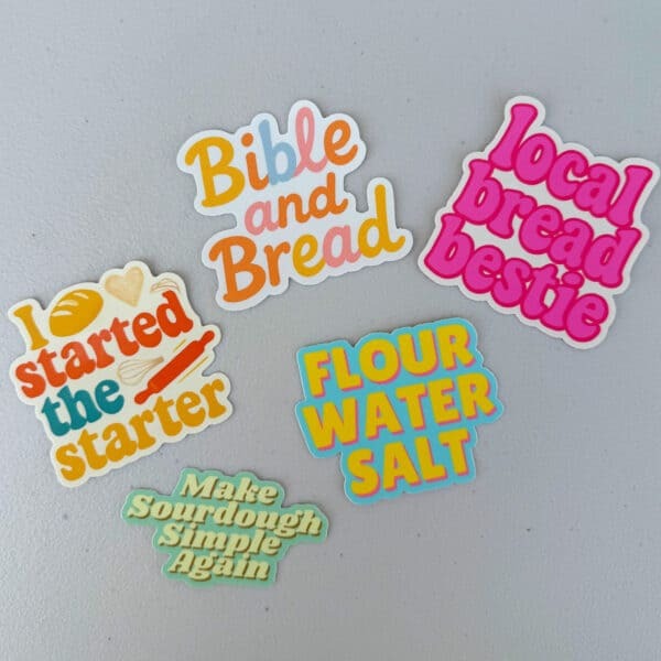 Sourdough Sticker Bundle – Set of 5 Die-Cut Favorites