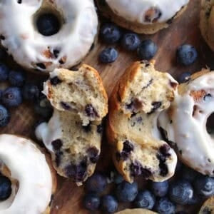 Sourdough Discard Blueberry Cake Donuts