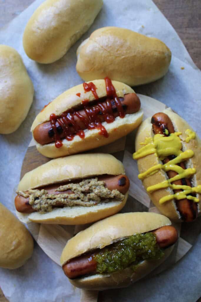 Sourdough Discard Hotdog Buns