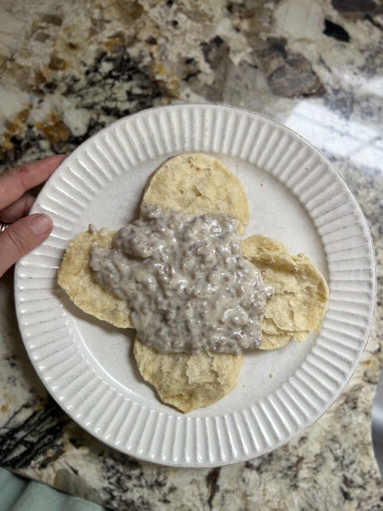 Sourdough Biscuits and Gravy