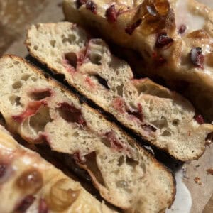 Strawberry Lemonade Sourdough Focaccia