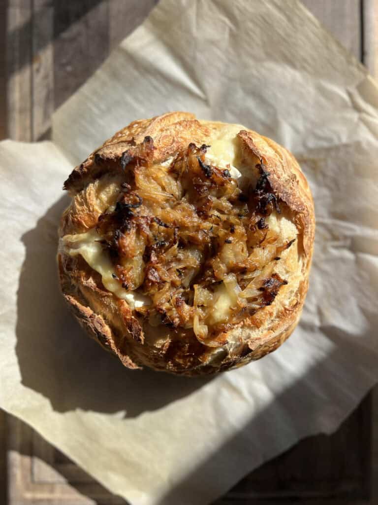 Caramelized Onion Baked Brie
