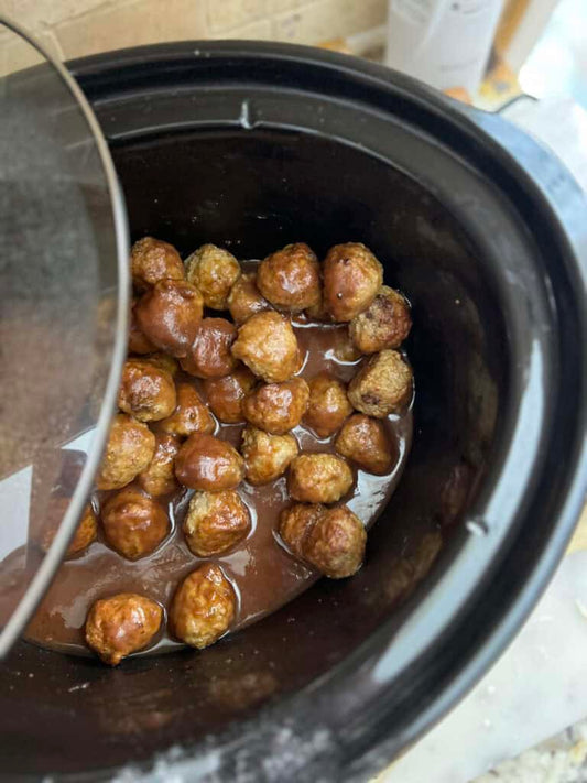 Apple Butter Meatballs