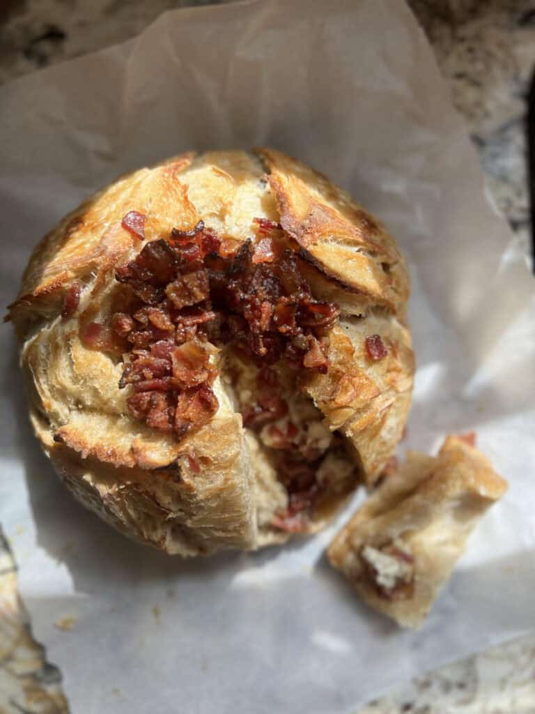 Maple Bacon Brie Baked Sourdough