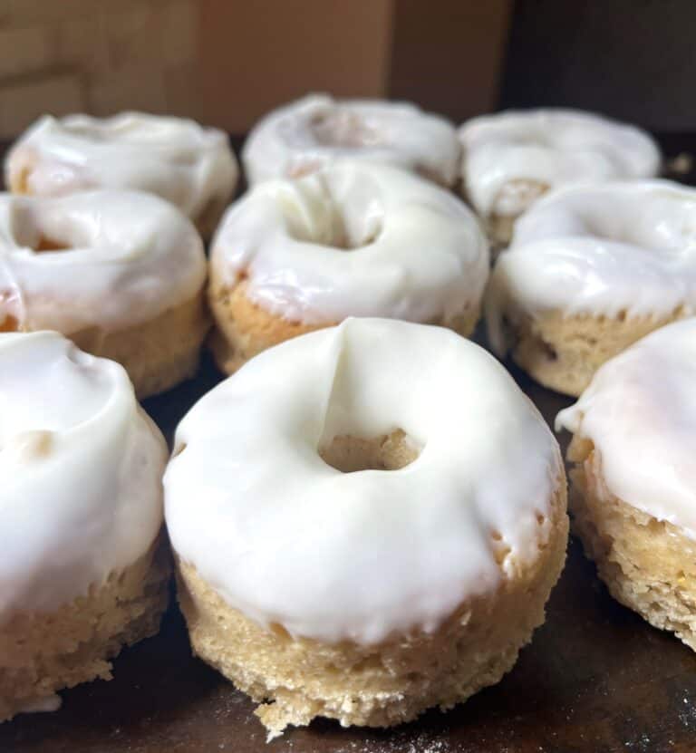 Peaches 'n Cream Sourdough Donuts