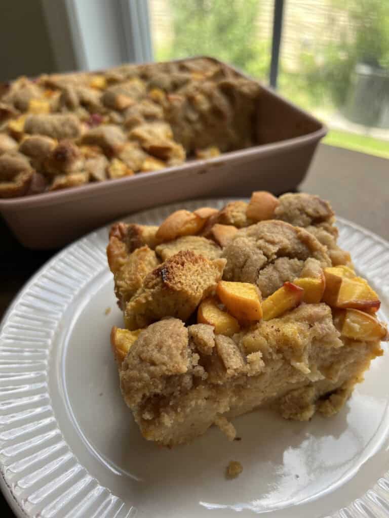 Peach Bread Pudding