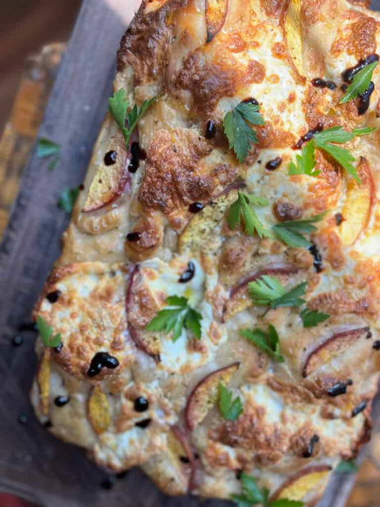 Peach + Mozzarella Focaccia