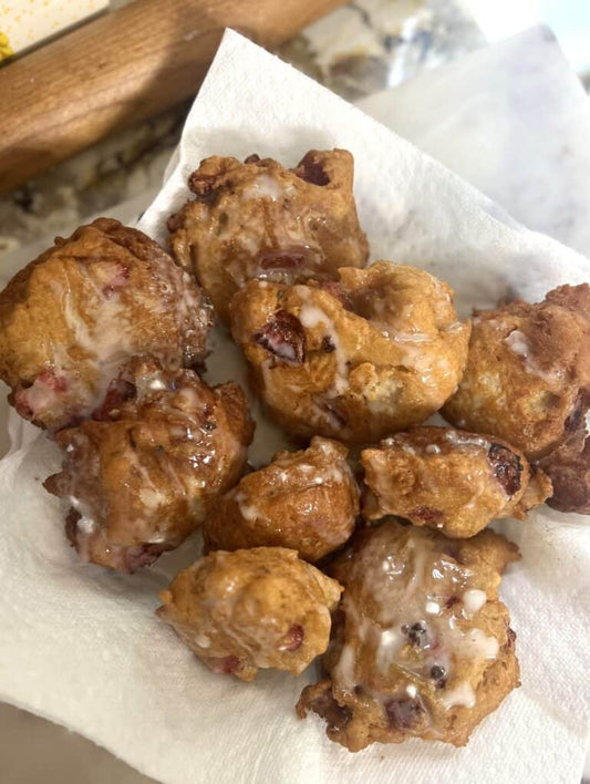 Sourdough Discard Strawberry Fritters