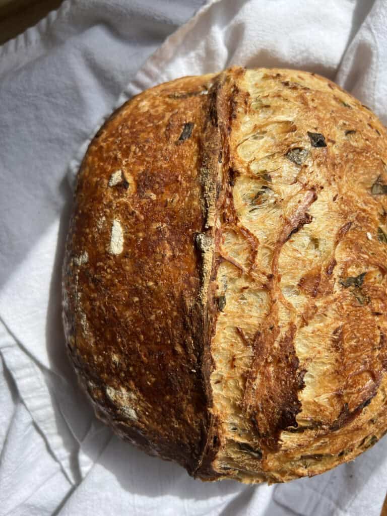 Spinach and Artichoke Sourdough Bread