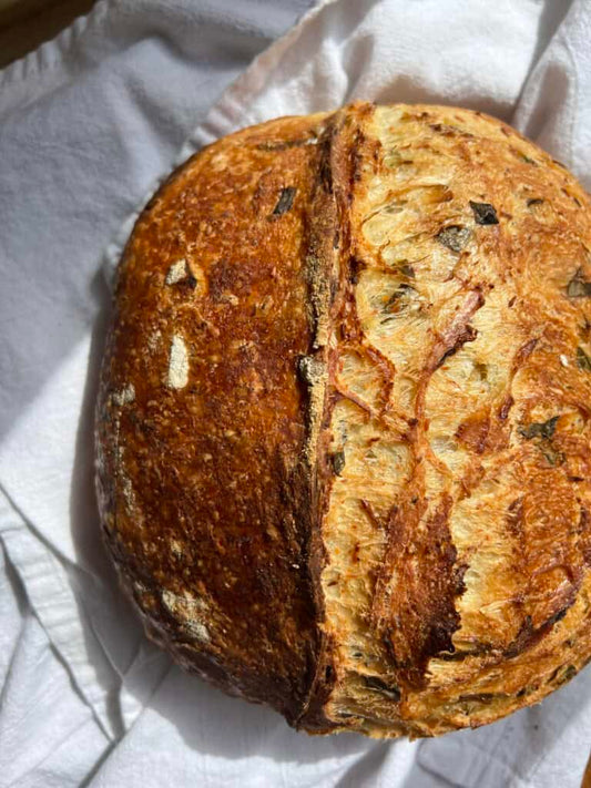 Spinach and Artichoke Sourdough Bread