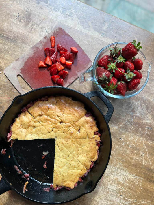 Strawberry Sourdough Dutch Baby