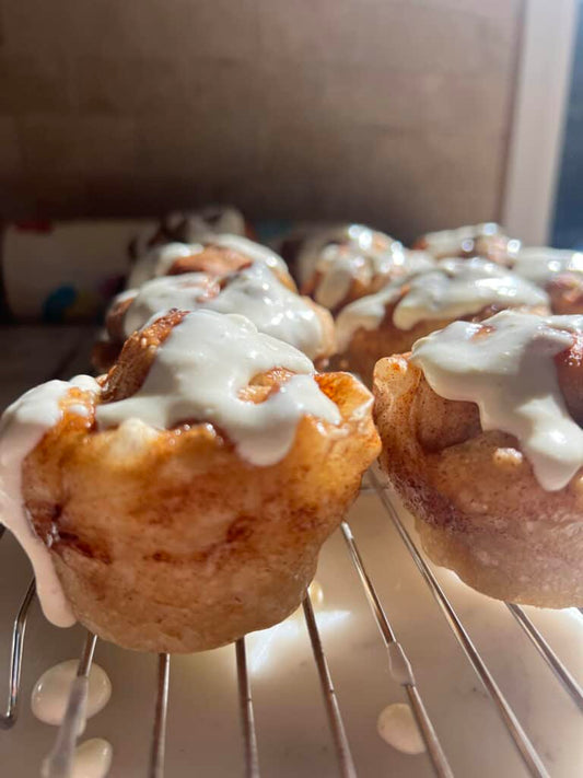 Cinnamon Roll Focaccia Muffins