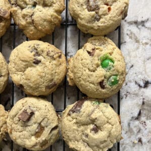 Leftover Candy Sourdough Cookies