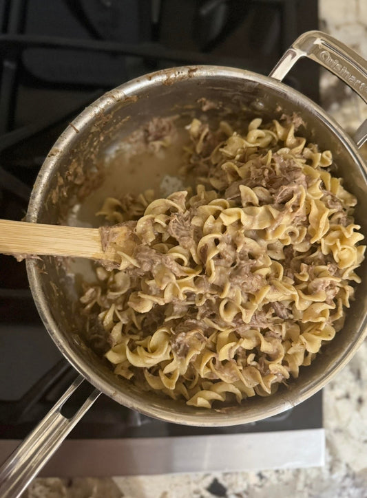 French Onion Beef Stroganoff