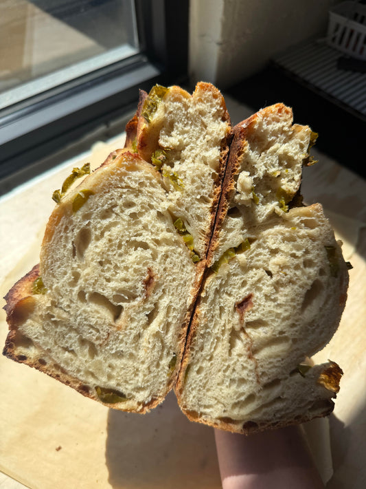Honey Jalapeño Sourdough Loaf