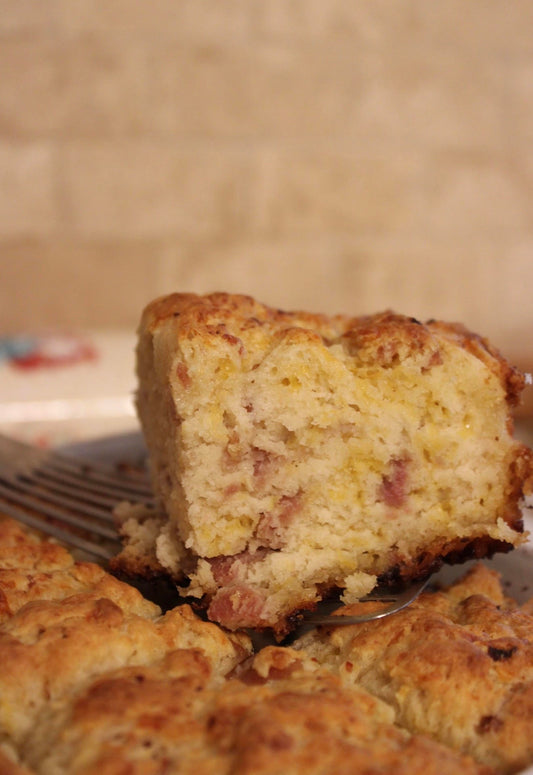 Savory Ham and Cheese Swim Biscuits