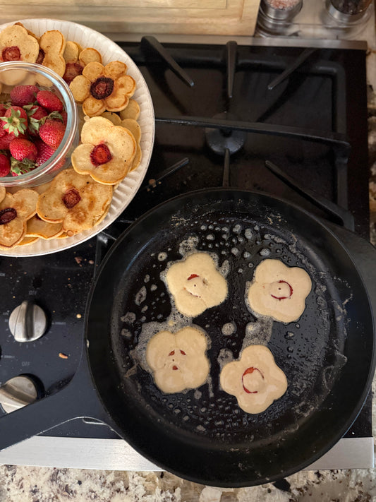 Flower-Shaped Sourdough Pancakes