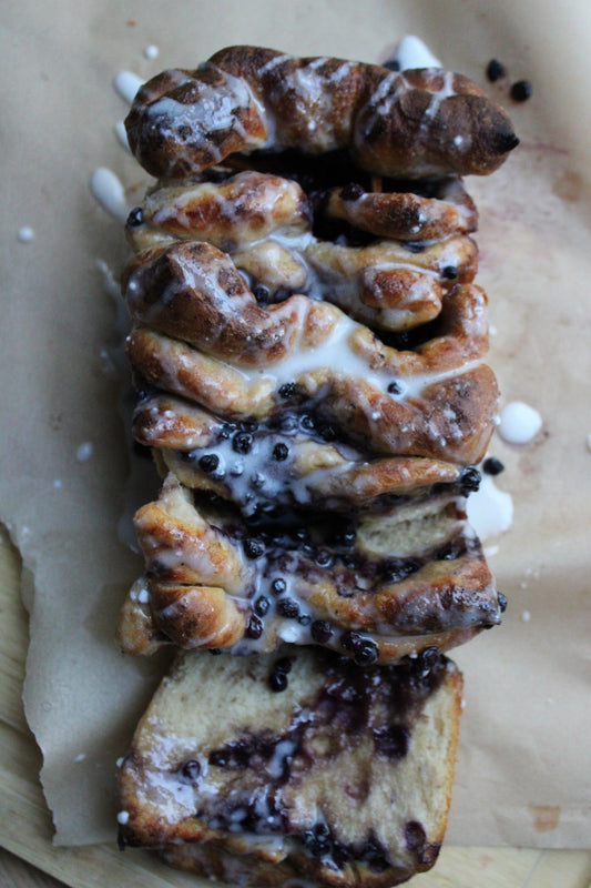 Blueberry Sugar Pull Apart Bread