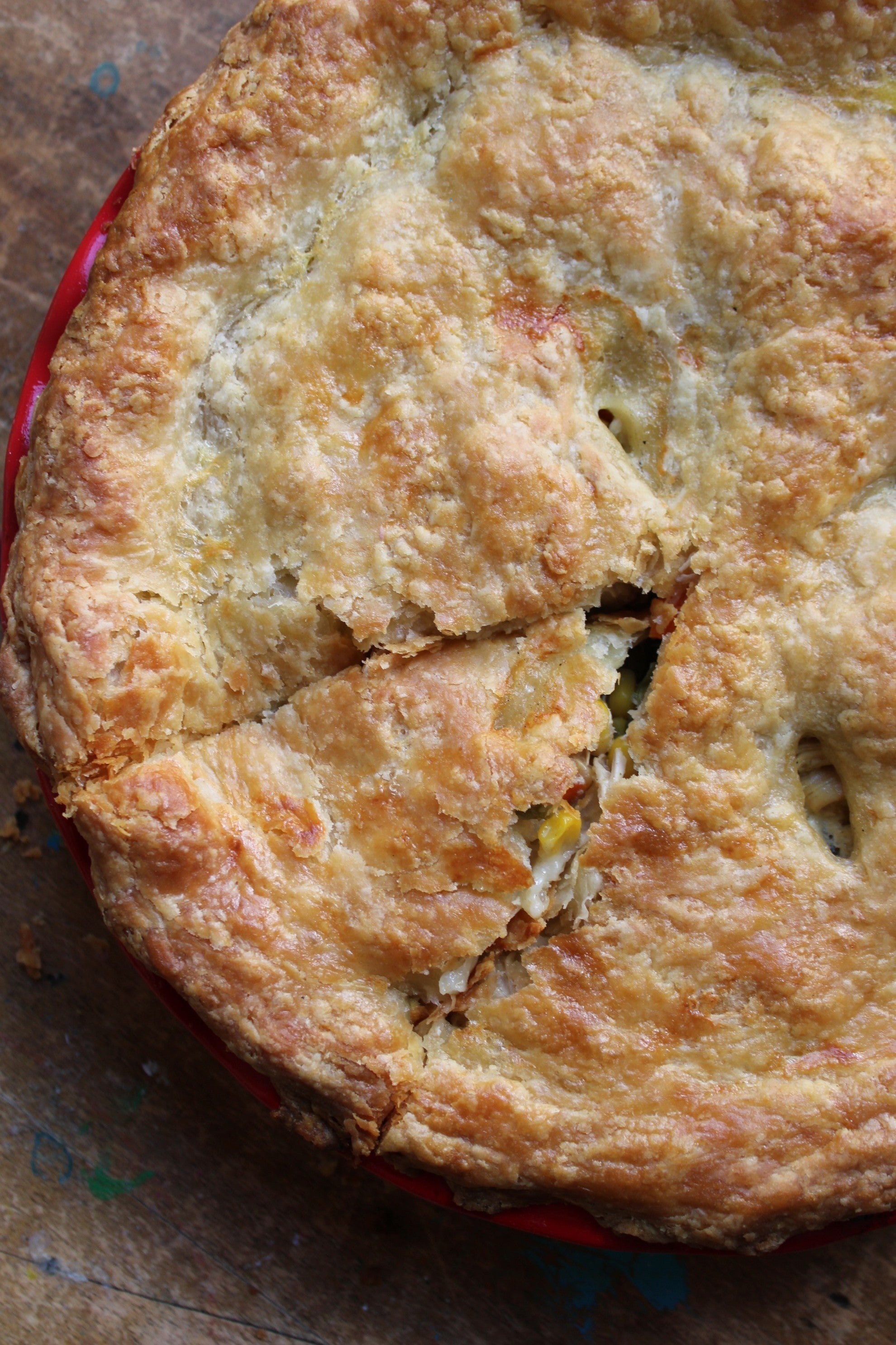 Classic Chicken Pot Pie with a Flaky Crust