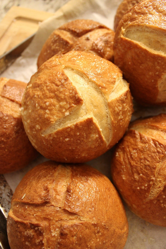 Sourdough Discard Pretzel Buns