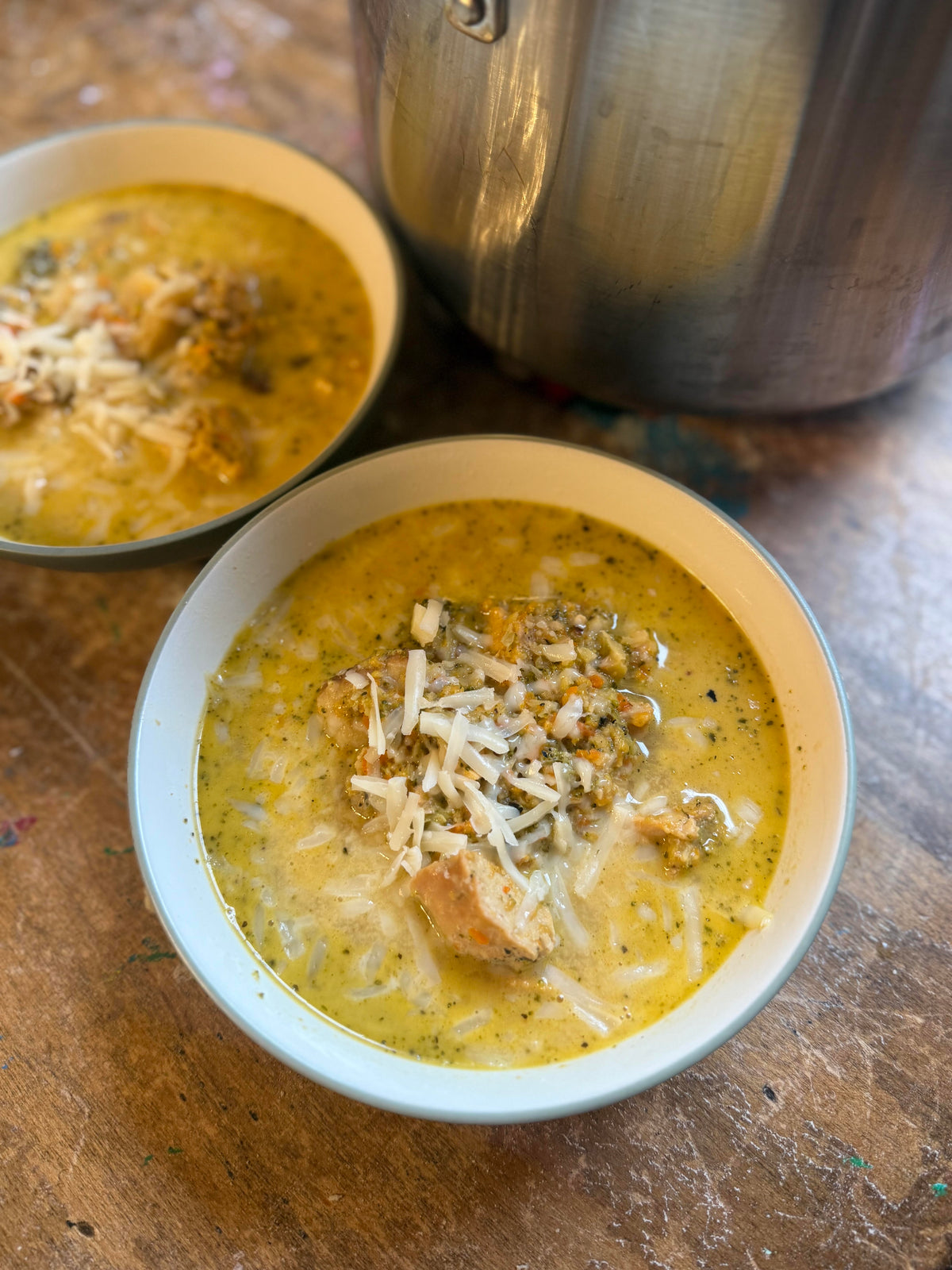 Broccoli Cheddar Chicken & Gnocchi Soup