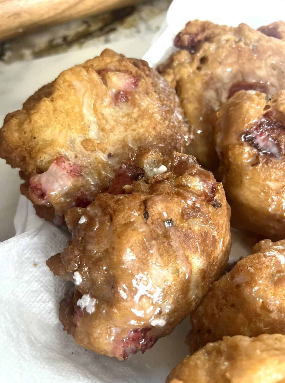 strawberry fritters