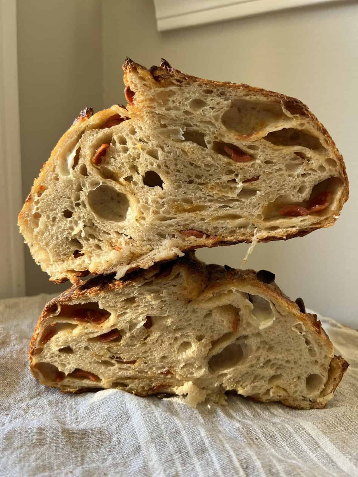 Pepperoni Mozzarella Sourdough Loaf