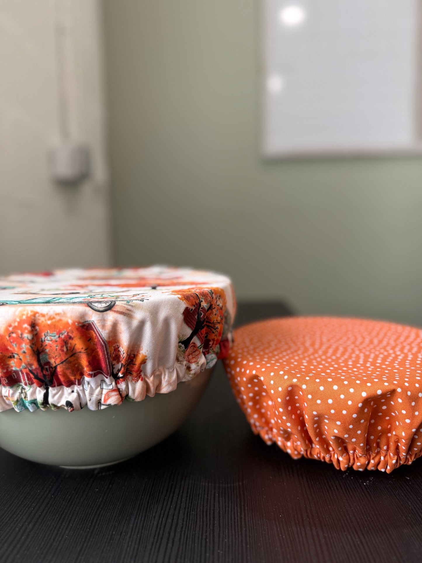 Reversible Cotton Bowl Cover - Vintage Harvest Truck