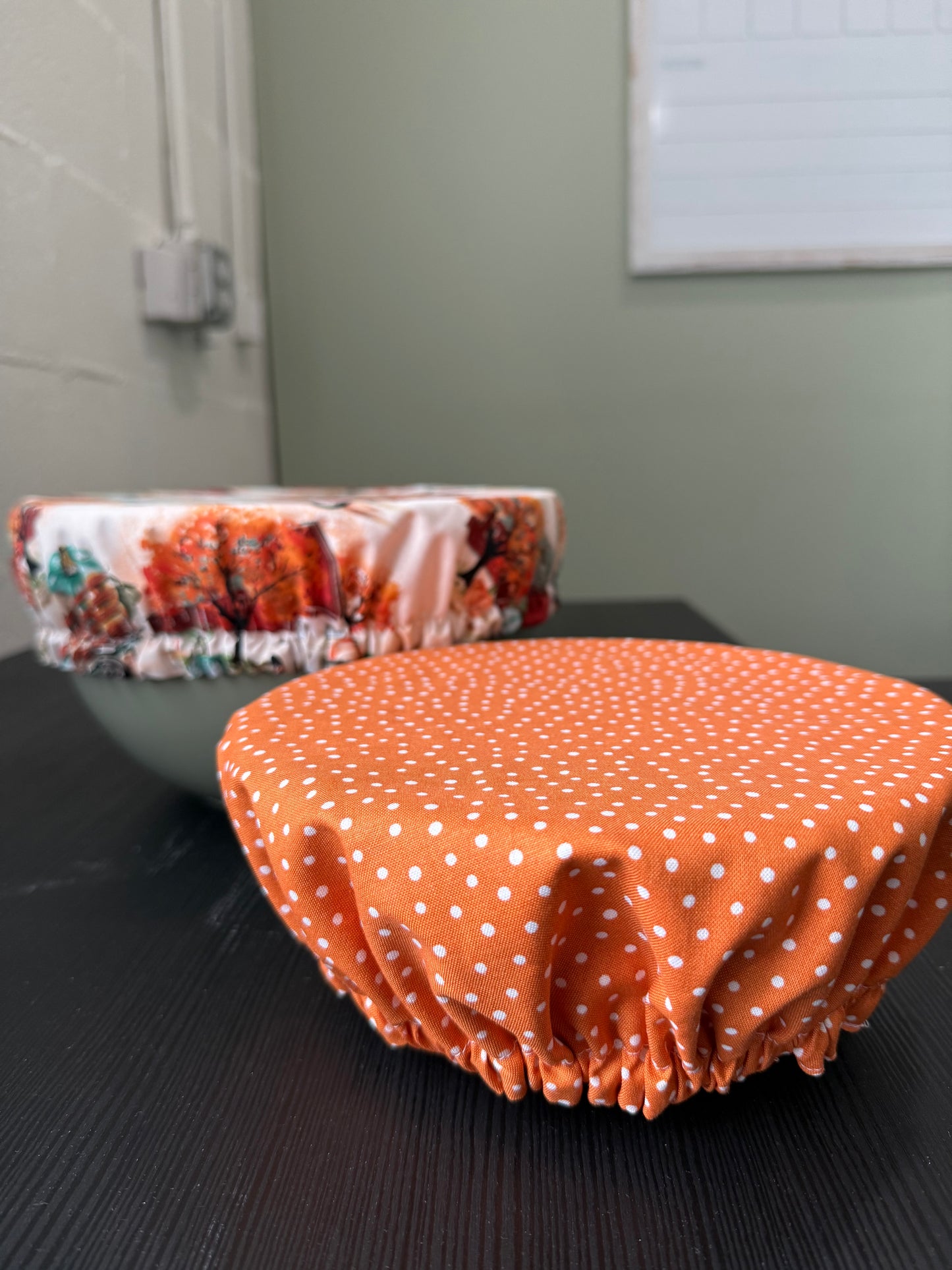 Reversible Cotton Bowl Cover - Vintage Harvest Truck