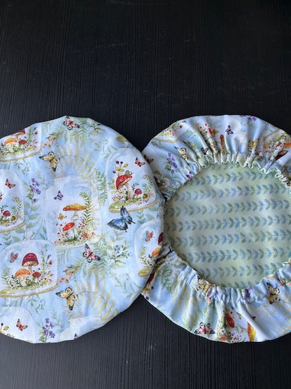 Spring Mushroom & Butterfly Bowl Cover