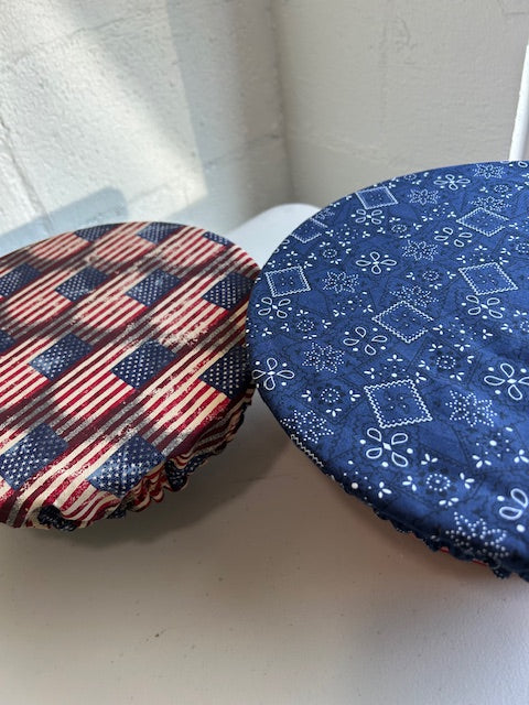 Americana Vintage Flags Bowl Cover | Reversible Sourdough Cover