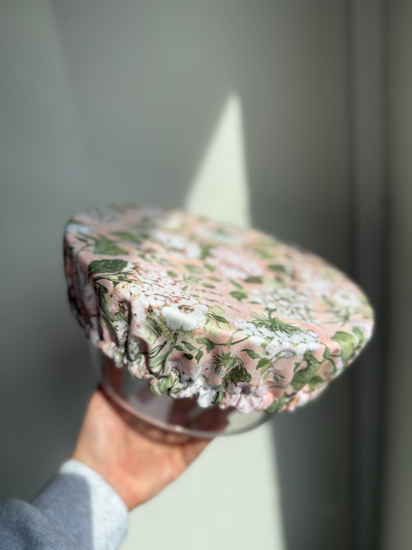 Pink Hydrangea Sourdough Bowl Cover