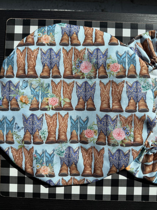 Western Boots Reversible Bowl Cover