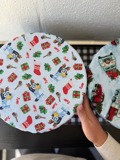 Mommy + Me Bowl & Jar Cover Set — Bluey + Classic Christmas Trucks