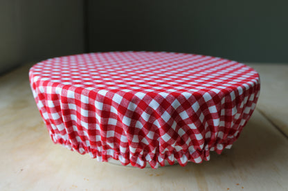 Simple Americana Picnic Bowl Cover – Butterflies & Gingham
