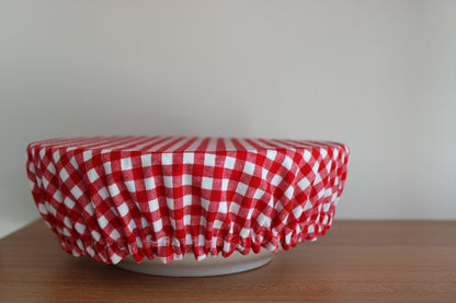 Americana Cherry Gingham Bowl Cover