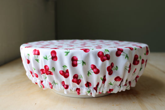 Americana Cherry Gingham Bowl Cover
