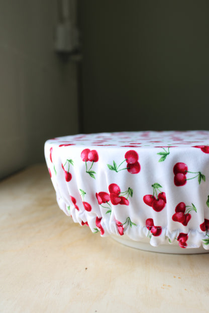 Americana Cherry Gingham Bowl Cover