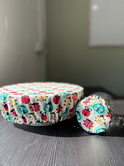 Ladybug Picnic Bowl + Jar Cover Set
