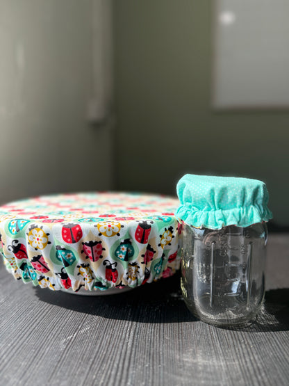 Ladybug Picnic Bowl + Jar Cover Set
