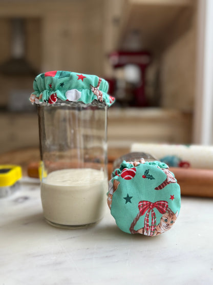 Holiday Jar Cover — Meowy Christmas