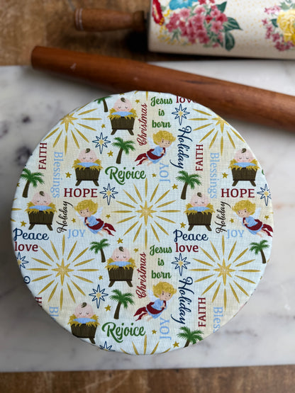 Away in a Manger Reversible bowl cover