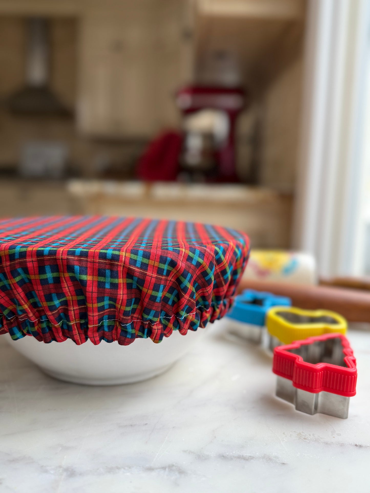 The Grinch & Christmas Plaid Reversible Bowl Cover